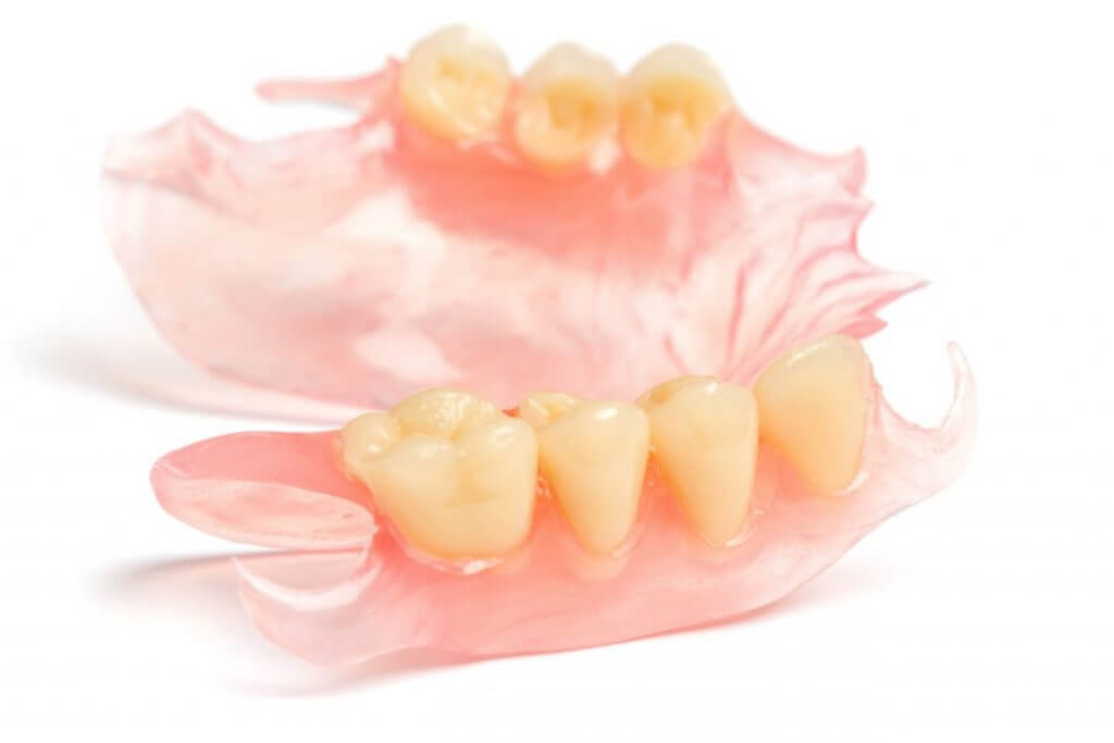 Upper valplast denture